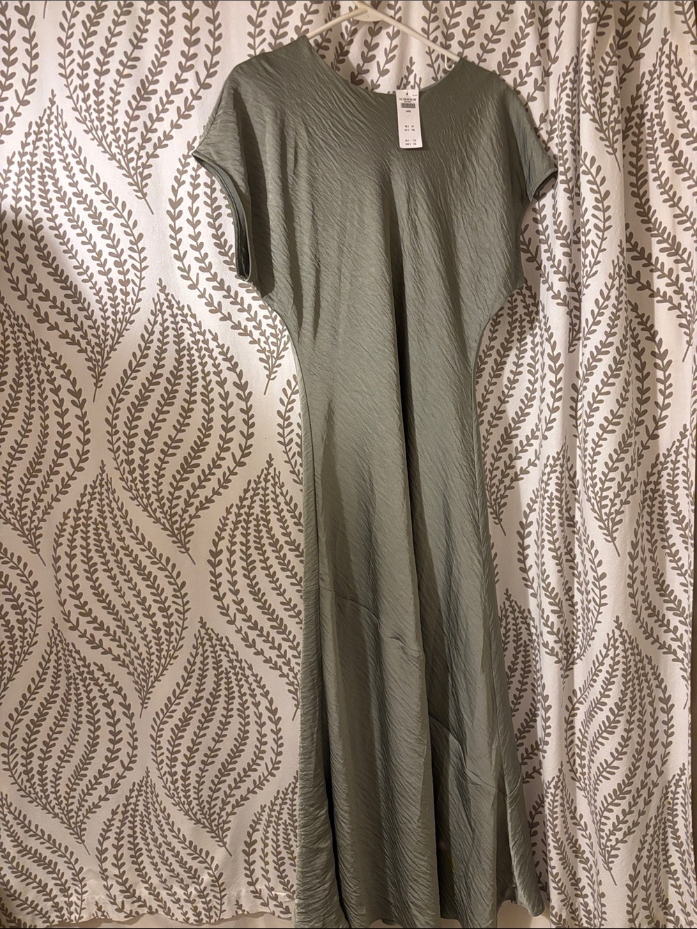 Abercrombie & Fitch Olive Green Short-Sleeve Maxi Dress